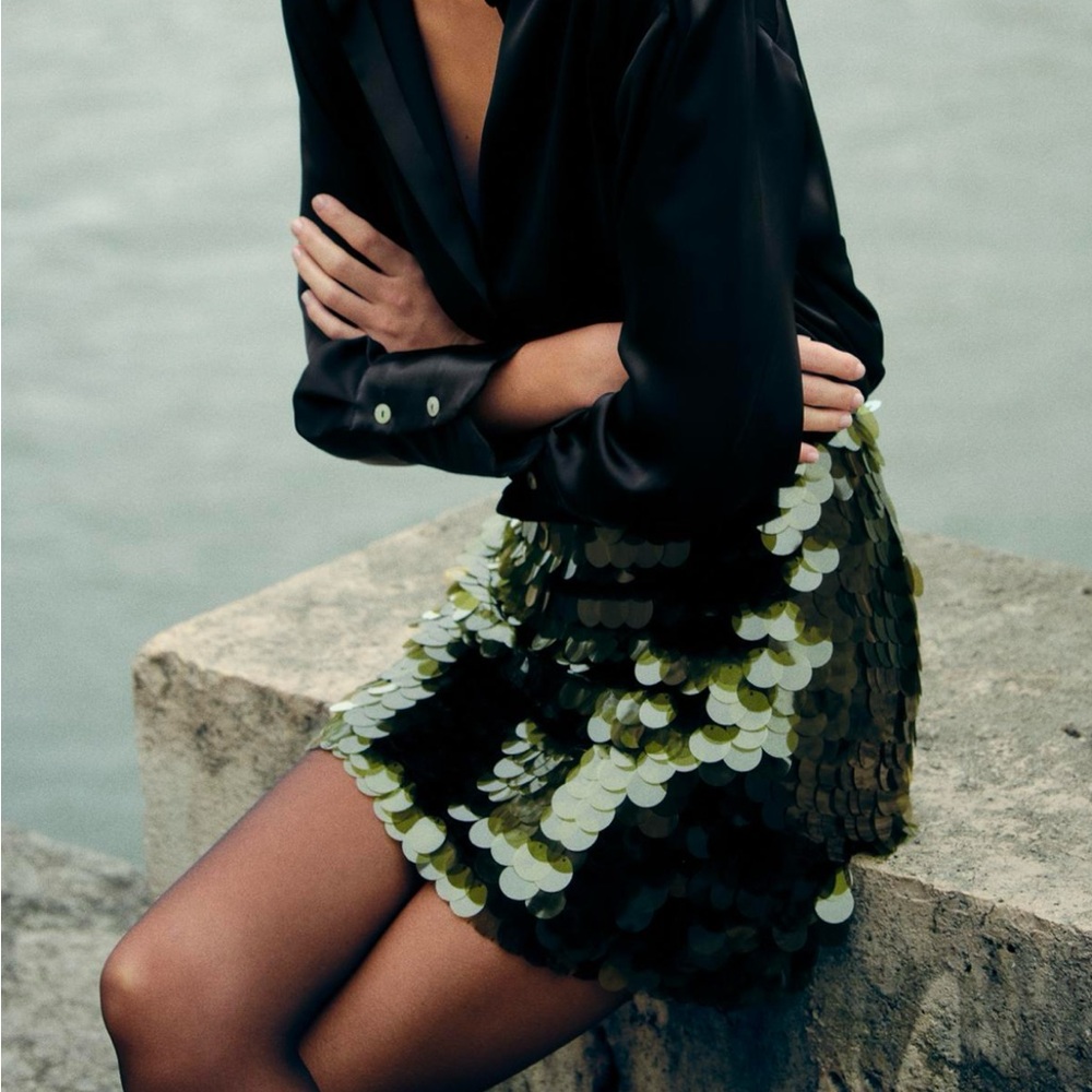 New Zara sequin skirt with tags